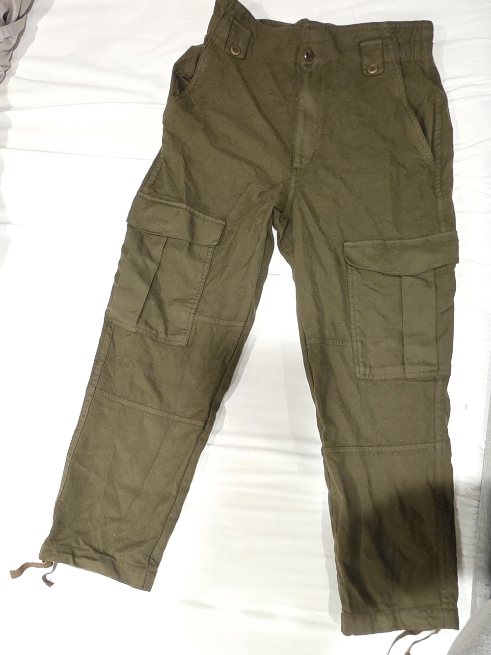 Banana Republic Wool Olive Green Cargo Pants Sz14